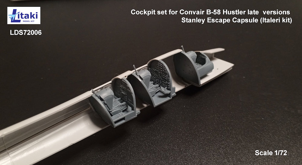 Litaki Model Kit LLDS72006 1:72 cockpit set for Convair B-58 Hustler late versions Stanley Escape Capsule