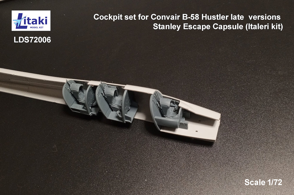 Litaki Model Kit LLDS72006 1:72 cockpit set for Convair B-58 Hustler late versions Stanley Escape Capsule