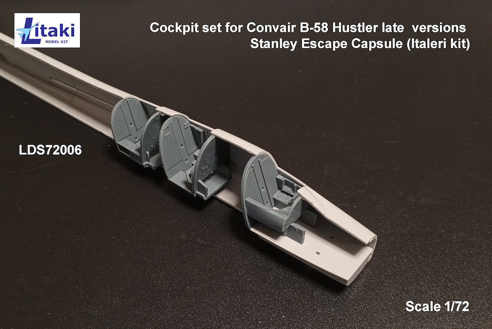 Litaki Model Kit LLDS72006 1:72 cockpit set for Convair B-58 Hustler late versions Stanley Escape Capsule