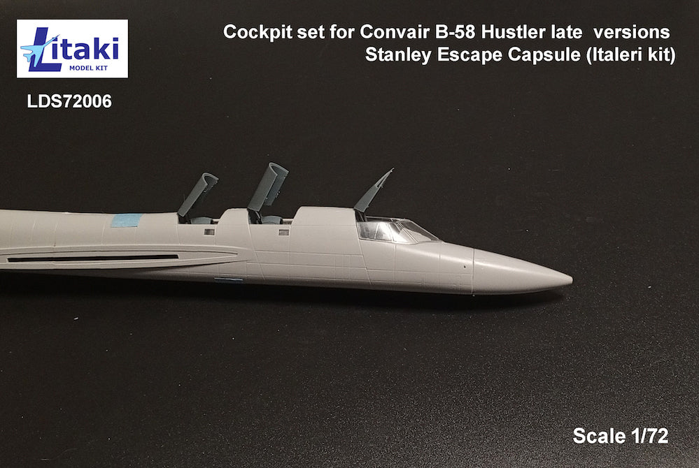 Litaki Model Kit LLDS72006 1:72 cockpit set for Convair B-58 Hustler late versions Stanley Escape Capsule