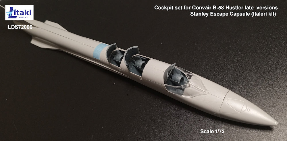 Litaki Model Kit LLDS72006 1:72 cockpit set for Convair B-58 Hustler late versions Stanley Escape Capsule