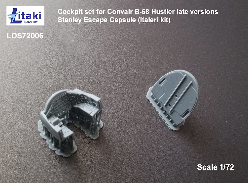 Litaki Model Kit LLDS72006 1:72 cockpit set for Convair B-58 Hustler late versions Stanley Escape Capsule