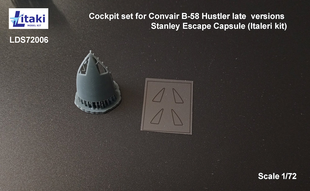 Litaki Model Kit LLDS72006 1:72 cockpit set for Convair B-58 Hustler late versions Stanley Escape Capsule