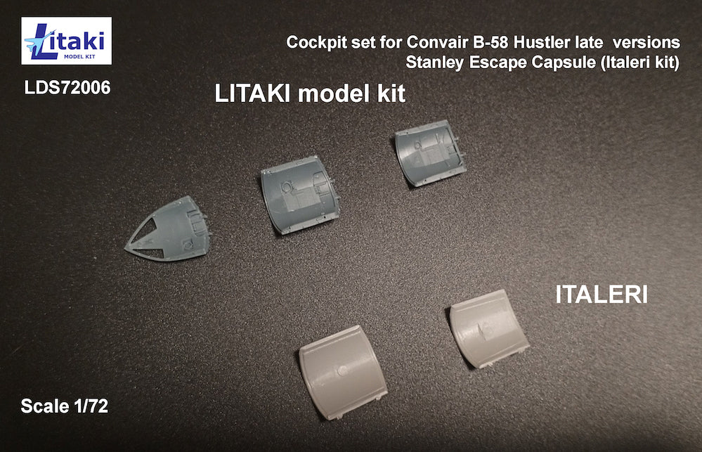 Litaki Model Kit LLDS72006 1:72 cockpit set for Convair B-58 Hustler late versions Stanley Escape Capsule