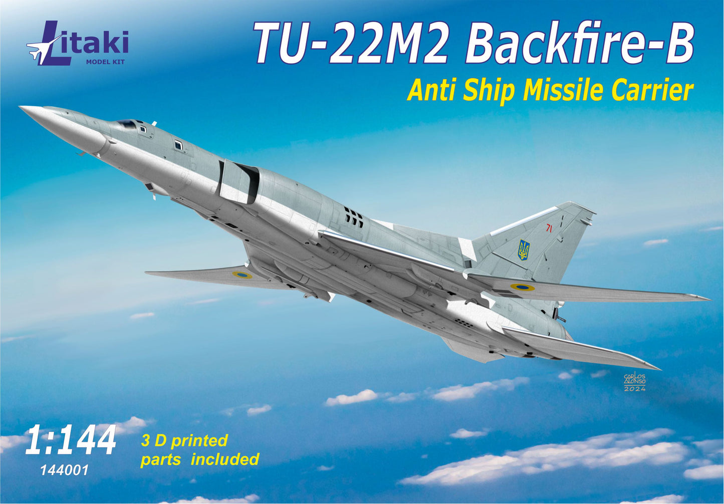 Litaki Model Kit 144001 1:144 Tupolev Tu-22M2 Backfire-B - Anti-Ship Missile Carrier