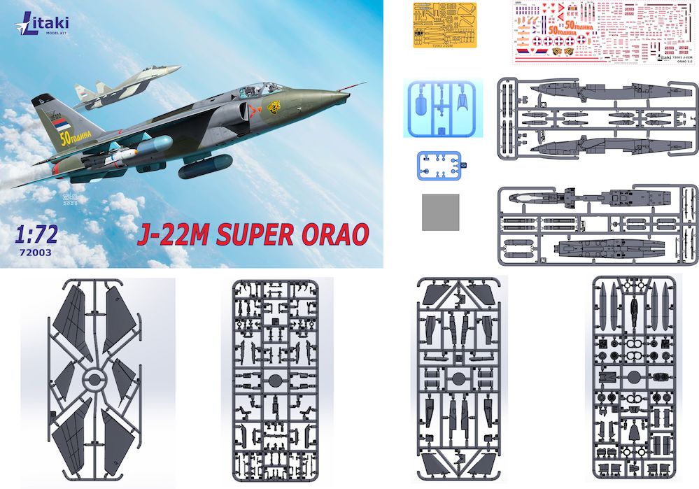 Litaki Model Kit 72003 1:72 Soko J-22M SUPER ORAO – ground attack aircraft