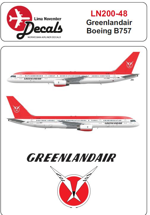 Lima November LN200-48 1:200 Greenlandair Boeing 757