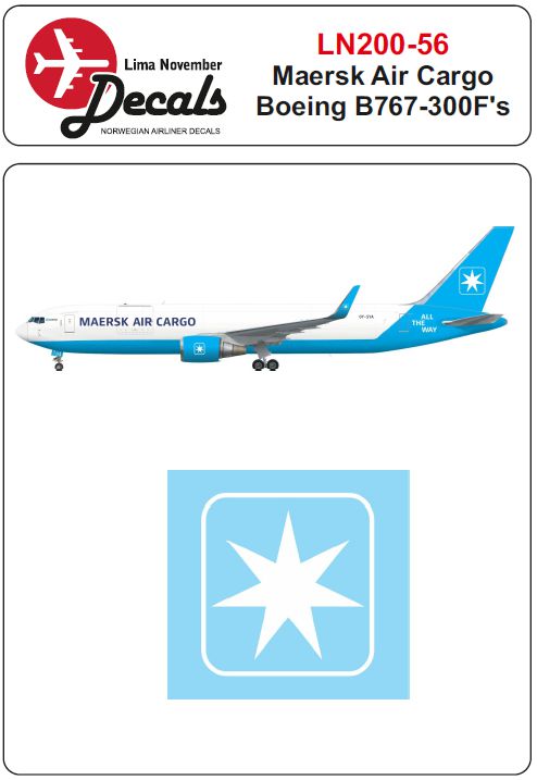 Lima November LN200-56 1:200 Maersk Cargo Boeing 767-300F