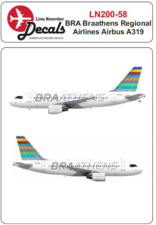 Lima November LN200-58 1:200 Braathens Airbus A319