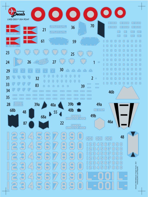 Lima November LN32-D03 1:32 Lockheed-Martin F-35A Lightning II Royal Danish Air Force