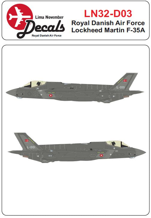 Lima November LN32-D03 1:32 Lockheed-Martin F-35A Lightning II Royal Danish Air Force