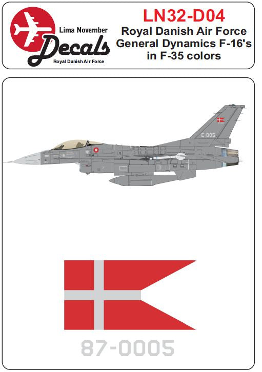 Lima November LN32-D04 1:32 Royal Danish Air Force F-16 in the new F-35 scheme