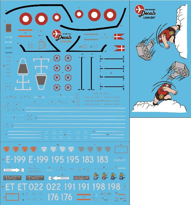 Lima November LN32-D07 1:32 Royal Danish Air Force General-Dynamics F-16A E-199 'Thors Hammer'