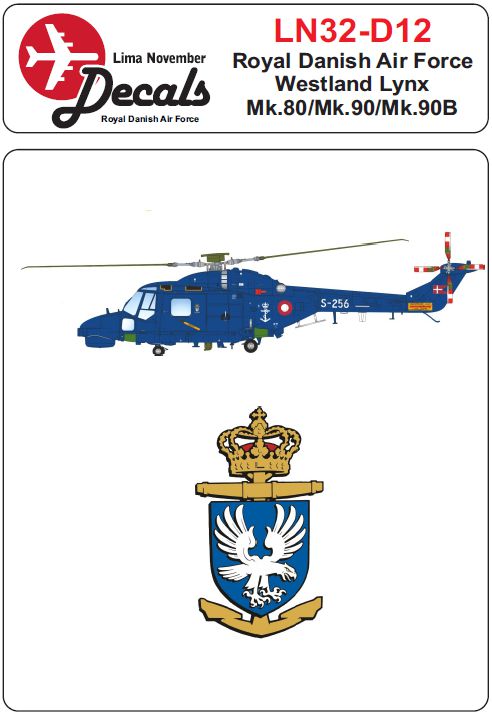 Lima November LN32-D12 1:32 RDAF/Royal Danish Air Force Navy Lynx