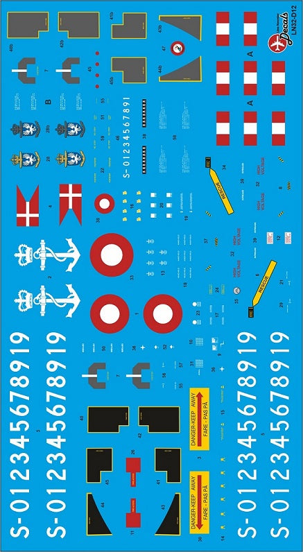 Lima November LN32-D12 1:32 RDAF/Royal Danish Air Force Navy Lynx