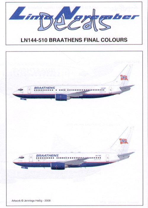 Lima November LN44510 1:144 Boeing 737-400/737-500/737-700 BRAATHENS