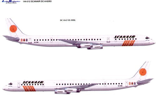 Lima November LN44512 1:144 Douglas DC-8-62/63 SCANAIR Old and New schemes.
