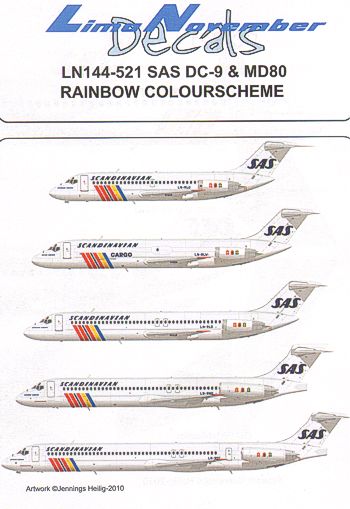 Lima November LN44521 1:144 McDonnell-Douglas DC-9/MD-80/MD-82/MD-90 SAS