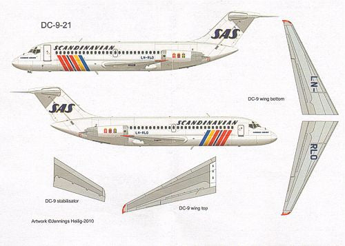 Lima November LN44521 1:144 McDonnell-Douglas DC-9/MD-80/MD-82/MD-90 SAS