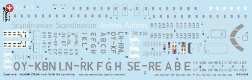 Lima November LN44531 1:144 Canadair CRJ-900 SAS Includes 12 registrations and names
