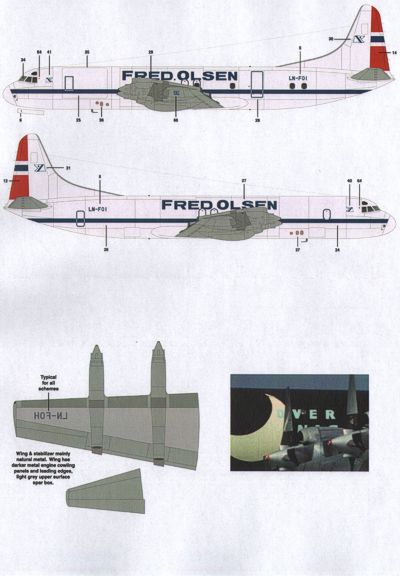 Lima November LN44532 1:144 Lockheed L-188 Electra Fred Olsen; EuroExpress; A De C
