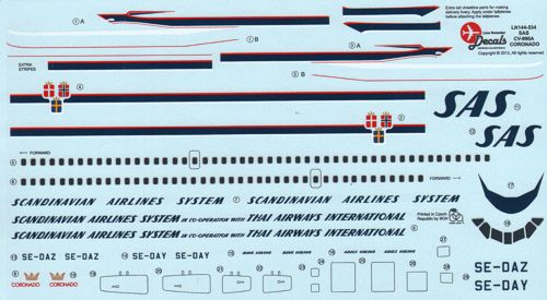 Lima November LN44534 1:144 Convair CV-990A SAS/Scandinavian Air Services.