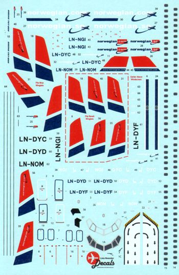 Lima November LN44549 1:144 NORWEGIAN Boeing 737-800 LN-DYD 'H.C.ANDERSEN'