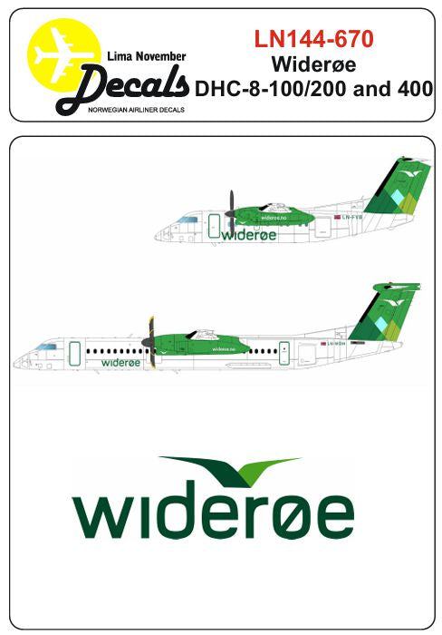 Lima November LN44670 1:144 Widerøe de Havilland Canada DHC-8-100/400 2003 cs [Bombardier Dash 8]