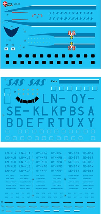 Lima November LN72-577 1:72 SAS Convair CV-440 final scheme with masks for windows and wheels