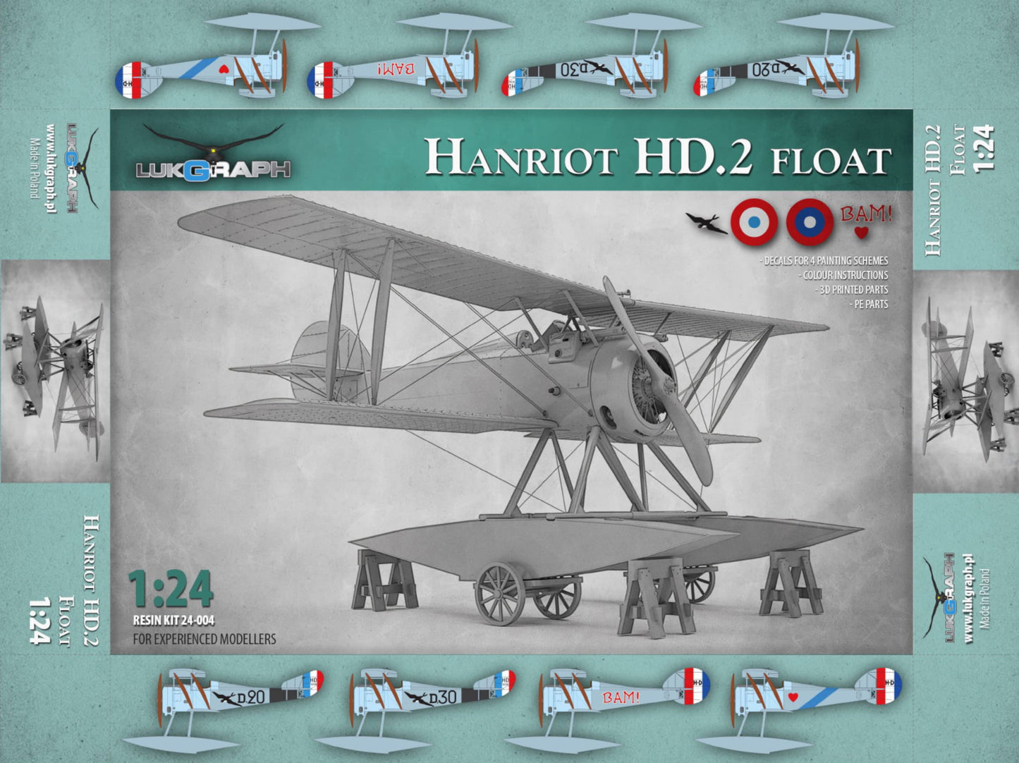 Lukgraph 24-004 1:24 Hanriot HD.2 Float Resin Kit