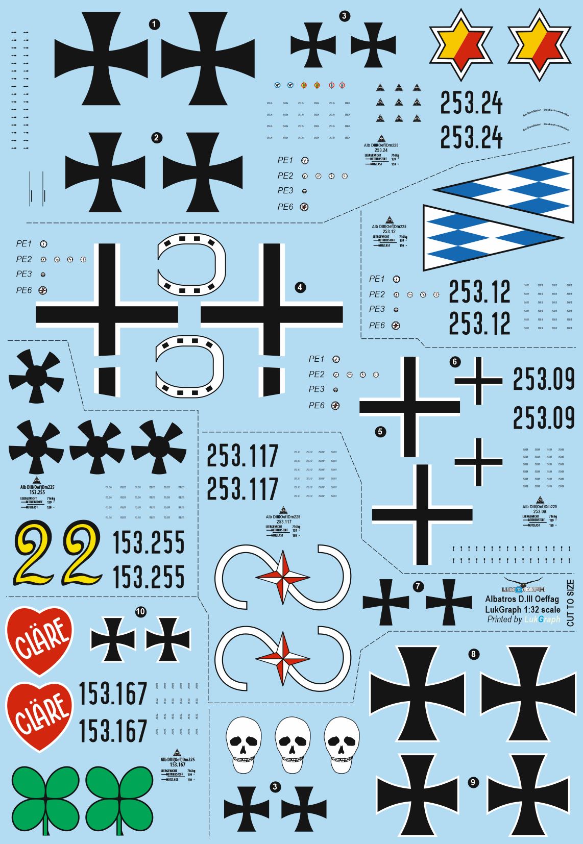 Lukgraph 3244 1:32 Albatros D.III Oeffag (8 Schemes) Resin Kit