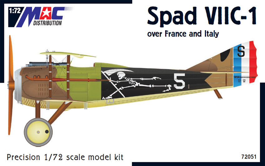 MAC Distribution 72051 1:72 Spad S.VII C.1 'Over France and Italy' new decals