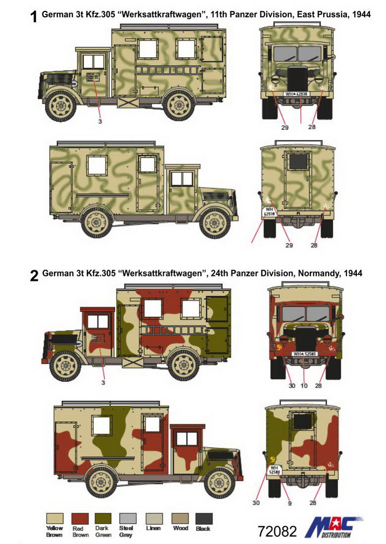 MAC Distribution 72082 1:72 Opel 3t Kfz.305/135 Werksattkraftwagen