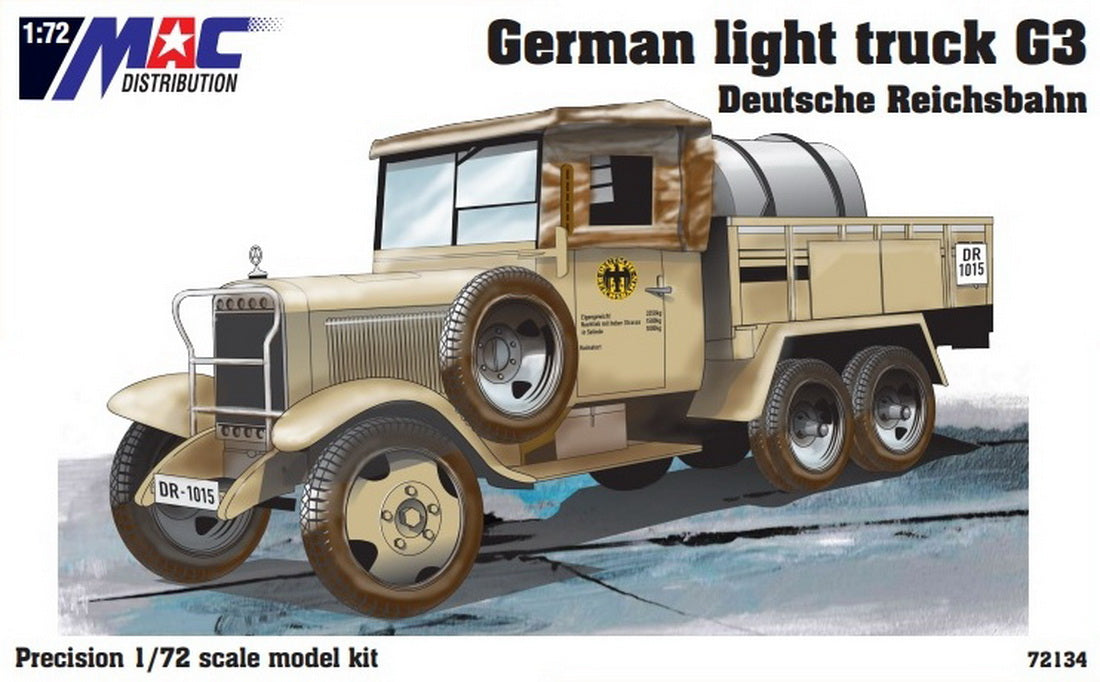 MAC Distribution 72134 1:72 M.B. G3 Kfz.62 'Deutsche Reichsbahn' resin parts (water tank) and a small p/e fret included