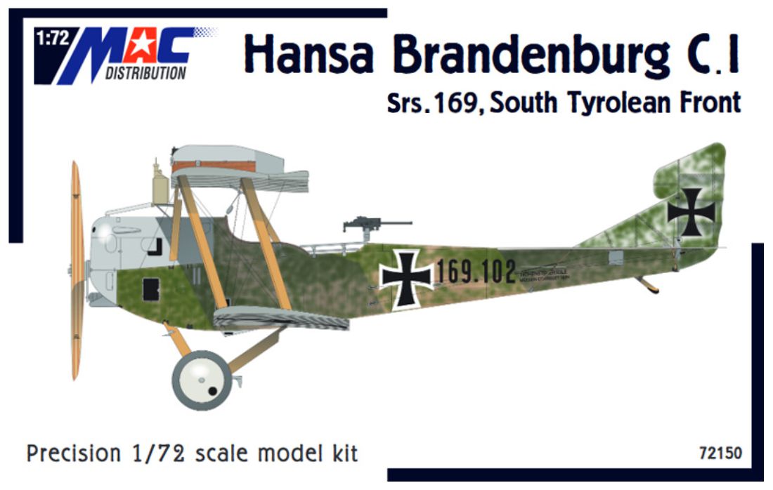 MAC Distribution 72150 1:72 Hansa-Brandenburg C.I Srs. 169 South Tyrolean Front