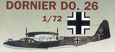 Mach 2 1372 1:72 Dornier Do-26C flying boat/seaplane with fuselage blister canopies