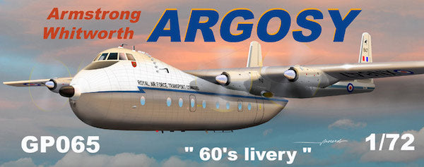 Mach 2 GP065 1:72 Armstrong-Whitworth Argosy Decals for RAF Transport Command