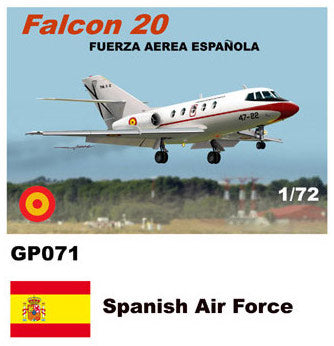 Mach 2 GP071 1:72 Dassault-Mystere Falcon 20 Decals Spanish Air Force