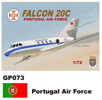 Mach 2 GP073 1:72 Dassault-Mystere Falcon 20 Decals Portugal Air Force