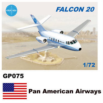 Mach 2 GP075 1:72 Dassault-Mystere Falcon 20 Decals Pan American Airways