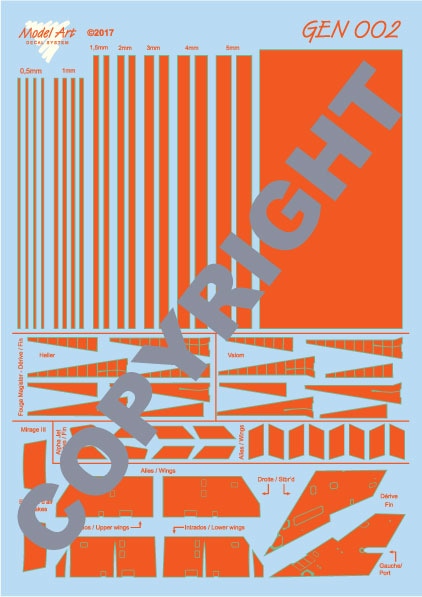 Model Art GEN002 1:72 Dayglo Orange Anti collision stripes