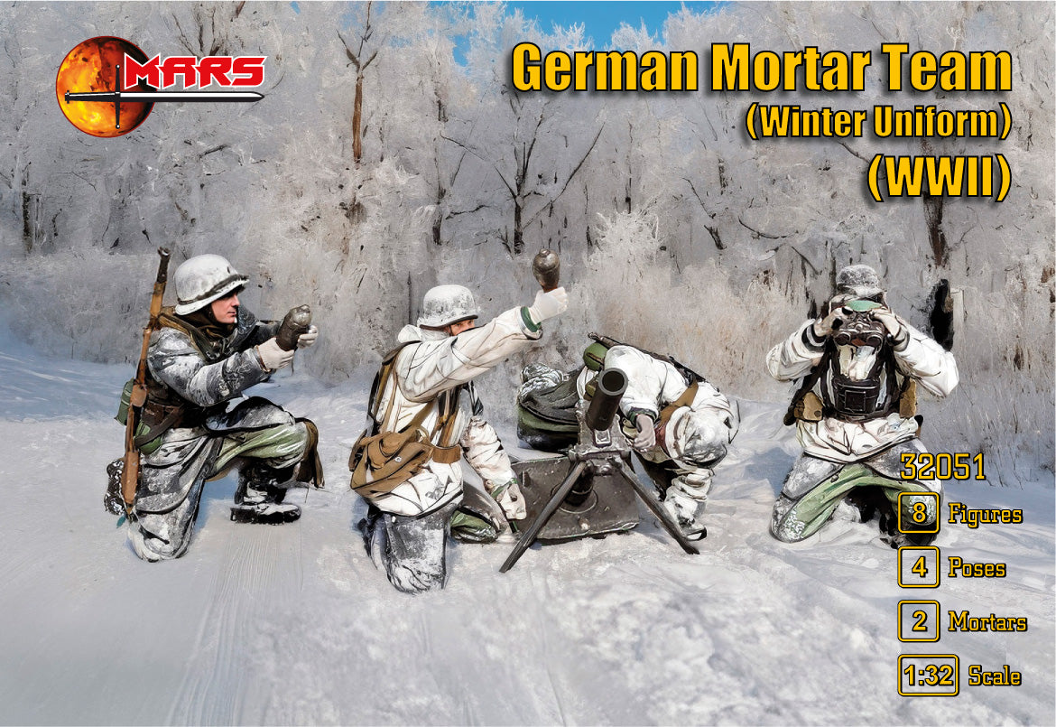Mars 32051 1:32 German Mortar Team in Winter Uniforms (WWII)