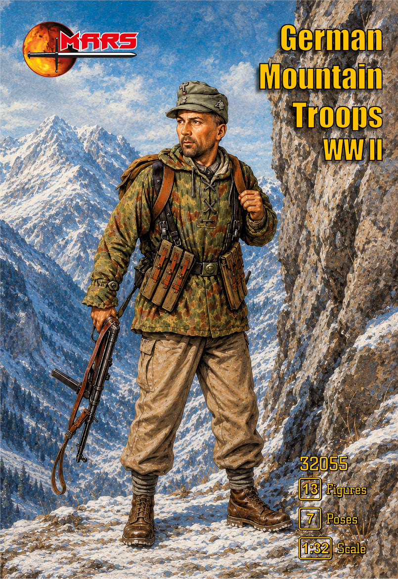Mars 32055 1:32 German mountain Troops WWII