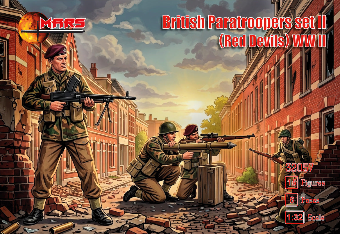 Mars 32057 1:32 British Paratroopers set II (Red Devils)
