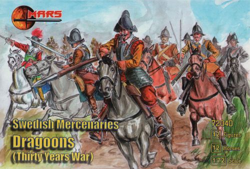 Mars 72040 1:72 Swedish Mercenaries Dragoons Thirty Years War