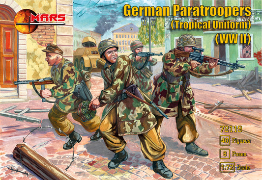 Mars 72119 1:72 WWII German Paratroopers in Tropical Uniform