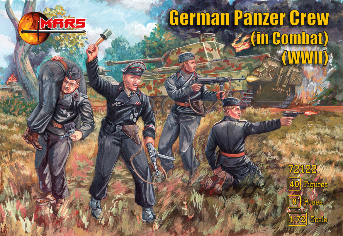 Mars 72122 1:72 WWII German Panzer Crew in Combat