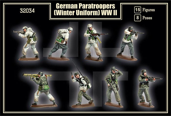 Mars 32034 1:32 WWII German Paratroopers in Winter Uniform