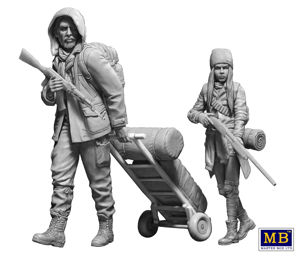 Master Box MB24078 1:24 Post-apocalyptic series. The Last Bridge. Kit No. 7. Dogs of the Apocalypse