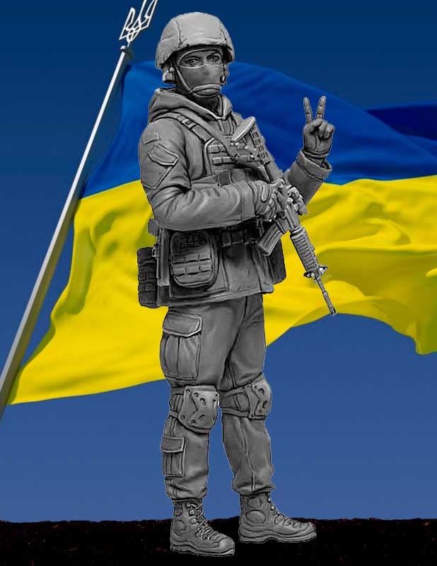 Master Box MB24085 1:24 Ukrainian soldier, Defence of Kyiv, March 2022